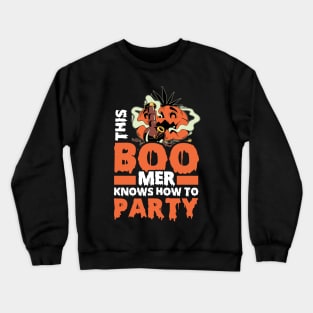 Halloween Funny Costume Pumpkin Monster Gift Crewneck Sweatshirt